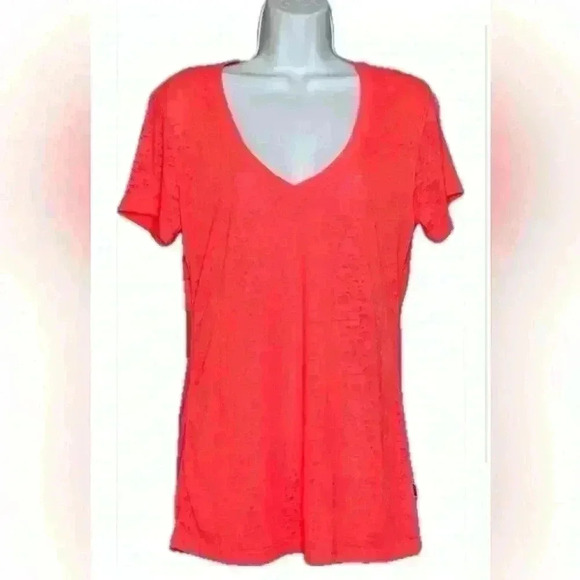 Soffe Tops - Soffe Coral/Pink V-neck Junior's Top (188)